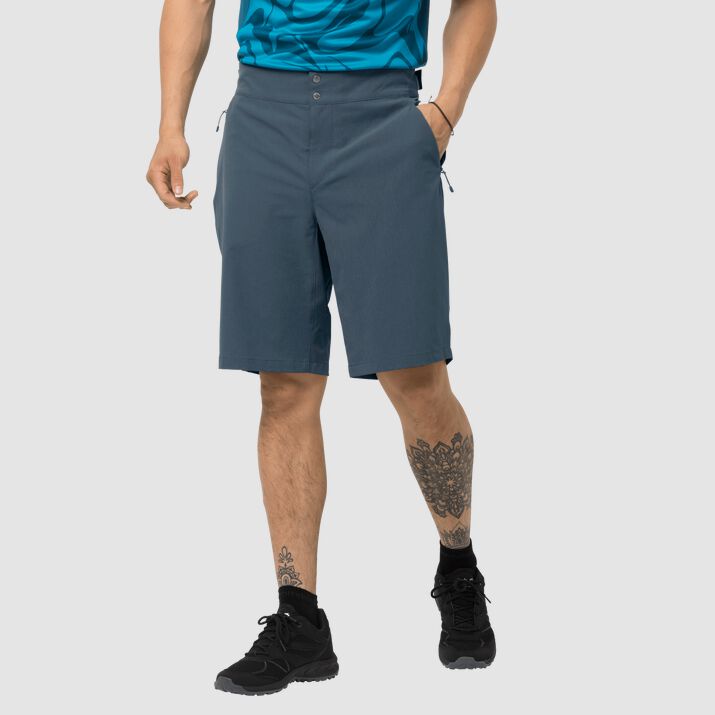 Jack Wolfskin Mens Gradient Shorts Grey Blue 402567WCL